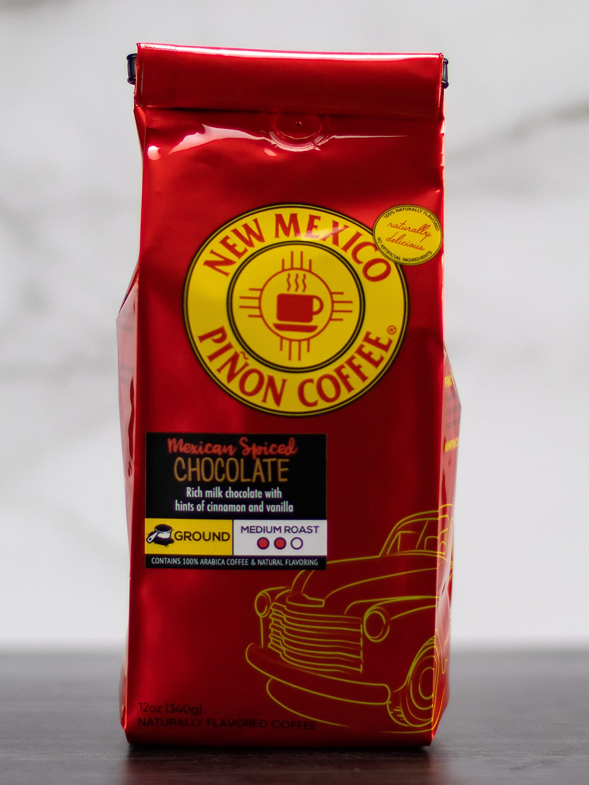 New Mexico Piñon Coffee Naturally Flavored Coffee (Mexican Spiced Chocolate Ground, 12 ounce)