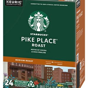 Starbucks Pike Place Roast, K-Cup Portion Pack for Keurig K-Cup Brewers, 24 K-Cups (Pack of 2)