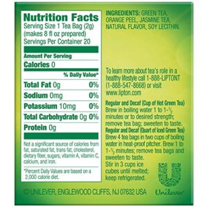 Lipton Green Tea, Orange Passionfruit & Jasmine, 20 Count Box