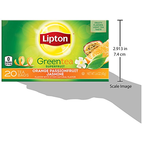 Lipton Green Tea, Orange Passionfruit & Jasmine, 20 Count Box