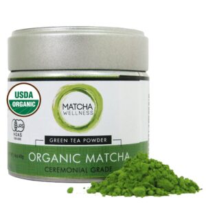 eco heed matcha green tea powder organic ceremonial grade 1.4oz - 1st harvest premium matcha from uji – matcha wellness