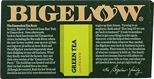 Bigelow Green Tea w/ Peach Tea Bags, 20 ct