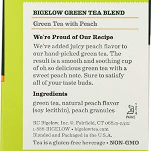 Bigelow Green Tea w/ Peach Tea Bags, 20 ct