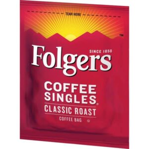 Folgers Coffee Singles Classic Medium Roast Coffee Bags 19 Count (Pack of 6)