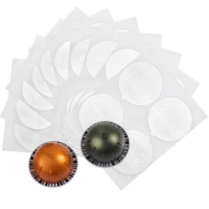 grasseed aluminum foils lids to reuse coffee pods compatible with nespresso vertuoline capsules-100 pcs