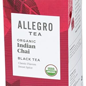 Allegro Tea, Organic Indian Chai Tea Bags, 20 ct