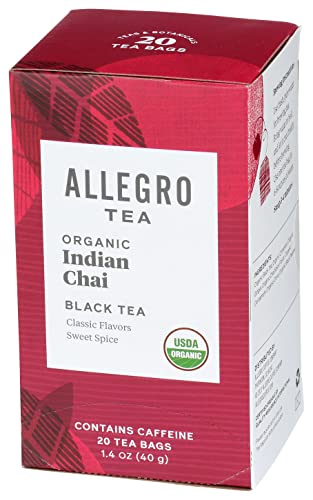 Allegro Tea, Organic Indian Chai Tea Bags, 20 ct