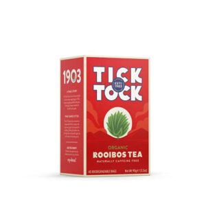 TICK TOCK TEAS Organic Rooibos Tea Bags, Organic Original Rooibos Tea, 40 Count