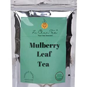 Zi Chun Tea | Organic White Mulberry Leaf Tea | Loose Leaf Herbal Tea from Thailand | Caffeine Free Organic Wellness Tea | Morus alba - 3.5 oz