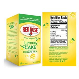 Red Rose Sweet Temptations Bundle! 6 Flavor Sugar Cookie, Banana Foster, Caramel Apple Pie, Blueberry Muffin, Lemon Cake & Strawberry Cheesecake! 0 Calories, Gluten Free and Caffeine Free Herbal Tea!