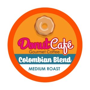 donut café - coffee gourmet pods, colombian blend, medium roast – non-gmo, gluten free – compatible with keurig k cup brewers – smooth & delicious – 80 count