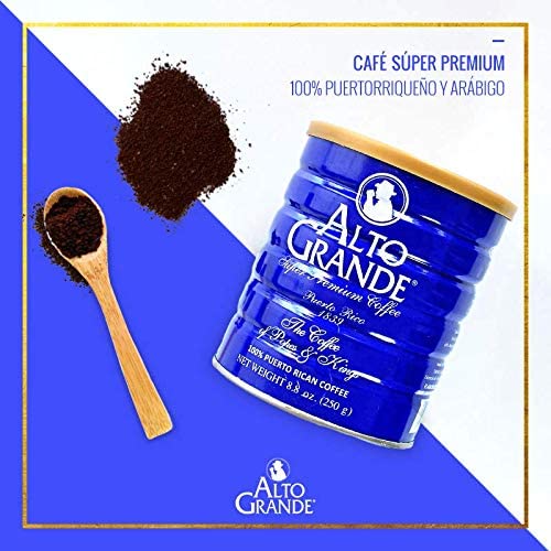 Alto Grande Super Premium Coffee Ground, Single Origin, Puerto Rico, 8.8 Ounce Canister