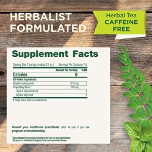 Traditional Medicinals Tea, Organic Moringa, Everyday Wellness, with Spearmint & Sage, 16 Tea Bags