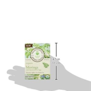 Traditional Medicinals Tea, Organic Moringa, Everyday Wellness, with Spearmint & Sage, 16 Tea Bags