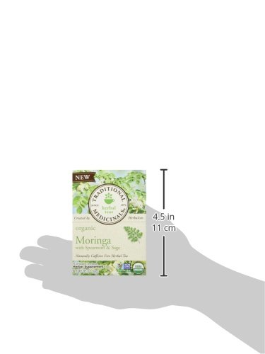 Traditional Medicinals Tea, Organic Moringa, Everyday Wellness, with Spearmint & Sage, 16 Tea Bags