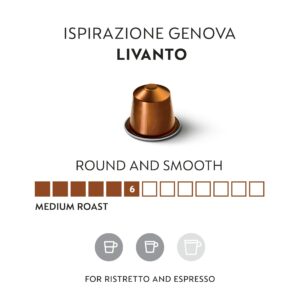 Nespresso Capsules OriginalLine, Livanto, Medium Roast Espresso Coffee, 50 Count Coffee Pods, Brews 1.35 Ounce (ORIGINAL LINE ONLY)10 Count (Pack of 5)