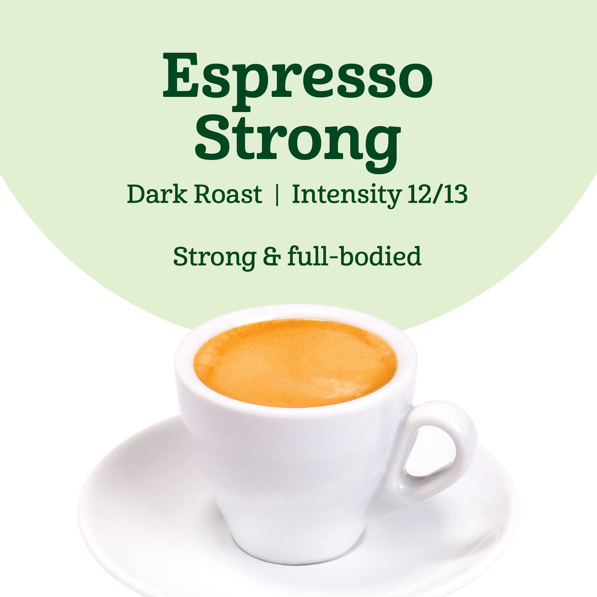 Amazon Fresh Espresso Strong Dark Roast Aluminum Capsules, Compatible with Nespresso Original Brewers, Intensity 12/13, 50 Count (5 Packs of 10)