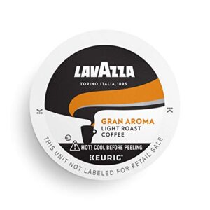 lavazza gran aroma single-serve coffee k-cups for keurig brewer, light roast, 44 capsules, 100% arabica