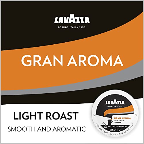 Lavazza Gran Aroma Single-Serve Coffee K-Cups for Keurig Brewer, Light Roast, 44 capsules, 100% Arabica