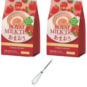 Royal Milk Tea Strawberry Flavor 10 Sticks x 2 Packs including stirring rod