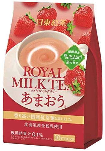 Royal Milk Tea Strawberry Flavor 10 Sticks x 2 Packs including stirring rod