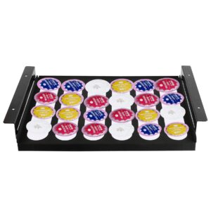 Neorexon K-Cup Holder 9.65" x 14.67", Under Cabinet Coffee Holder Compatible with 30 Cup Pods, Under Cabinet Mount Coffee Pod Under Cabinet for Kitchen and Office