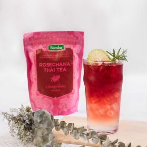 Raming Pink Thai tea mix, Rosechana - dye free, 100% Natural loose leaf Assam & Beetroot, Makes Thai iced tea, milk boba tea - Original Thailand, 227g (8 oz)