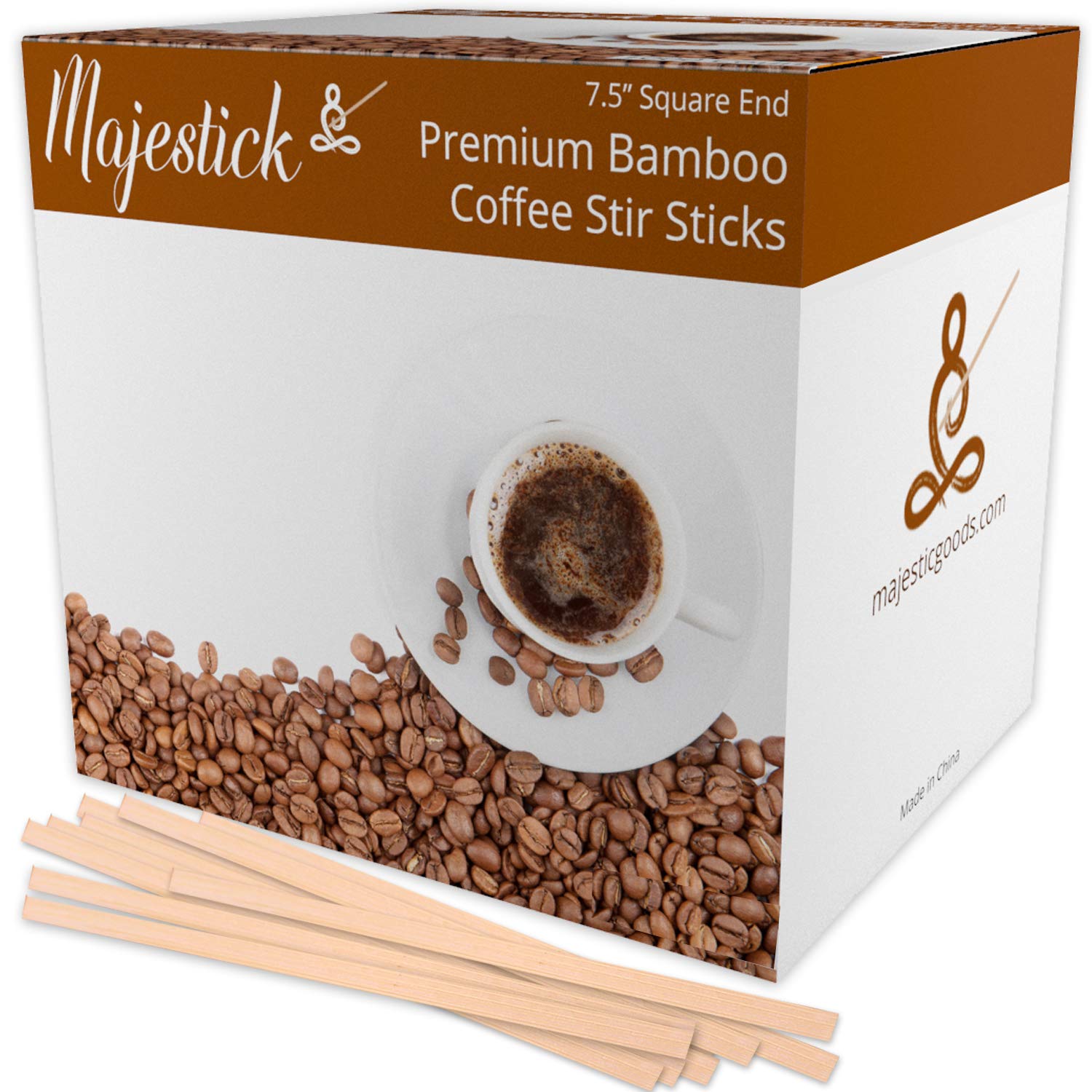 Majestick Goods Bamboo Wooden Coffee Stir Sticks 1000 Count | 7.5 ...