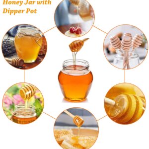 Premium 50-Pack 3 Inch Mini Wooden Honey Dipper Stick, Individually Wrapped,Pefect for Wedding Shower Party Favors Honey Jar spoon or Honey Wands mini