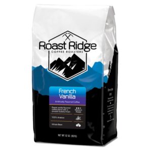 roast ridge whole bean coffee, medium roast, french vanilla, 2 lb.