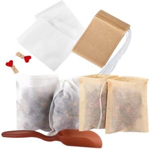 200pcs tea filter bags, tea bags for loose leaf tea safe & natural material, disposable tea infuser for loose leaf tea, coffee, spice, herbs