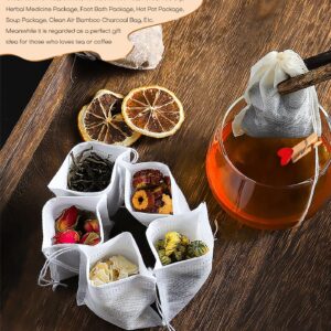 200PCS Tea Filter Bags, Tea Bags for Loose Leaf Tea Safe & Natural Material, Disposable Tea Infuser for Loose Leaf Tea, Coffee, Spice, Herbs