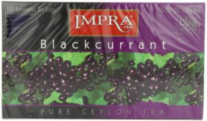 impra blackcurrant pure ceylon tea bags (100 enveloped tea bags)