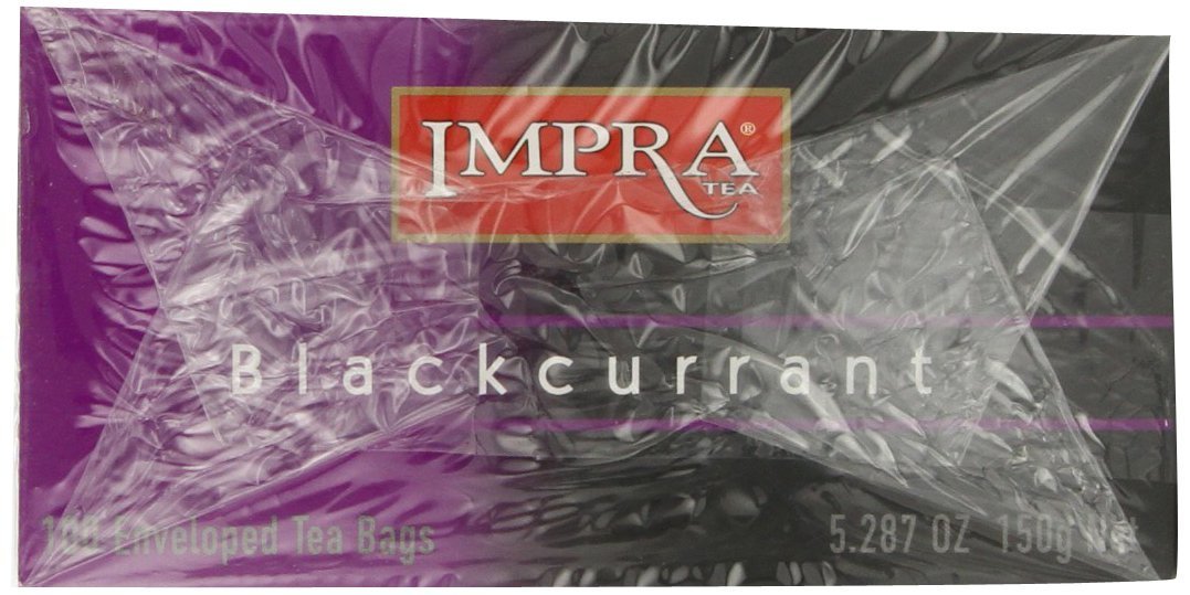 Impra Blackcurrant Pure Ceylon Tea Bags (100 Enveloped Tea Bags)