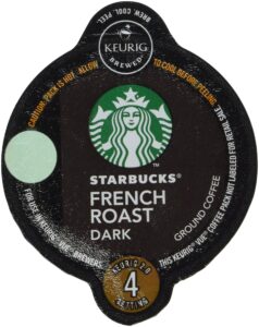 starbucks dark french roast coffee keurig vue portion pack, 32 count