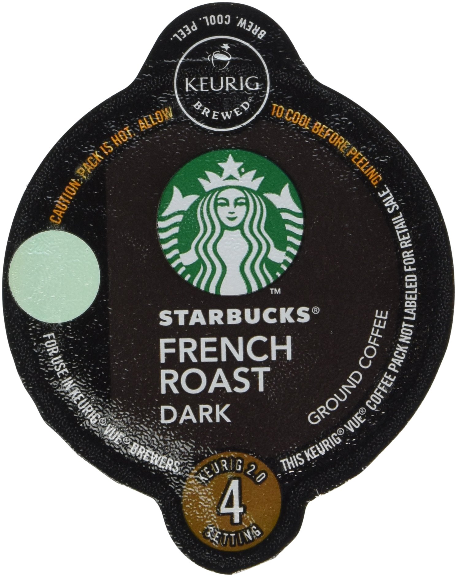 Starbucks Dark French Roast Coffee Keurig Vue Portion Pack, 32 Count