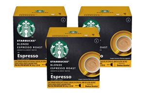 dolce gusto starbucks coffee, blonde espresso roast, 12 count, pack of 3 (total 36 count)