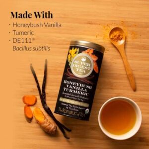 The Republic of Tea Organic Honeybush Vanilla Turmeric SuperDigest Tea® | Probiotic Tea Bag (36 count)