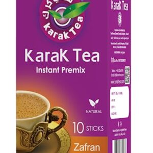 KARAK TEA Premix Powder SACHETS 200 G (Saffron) each packet 10 sachets