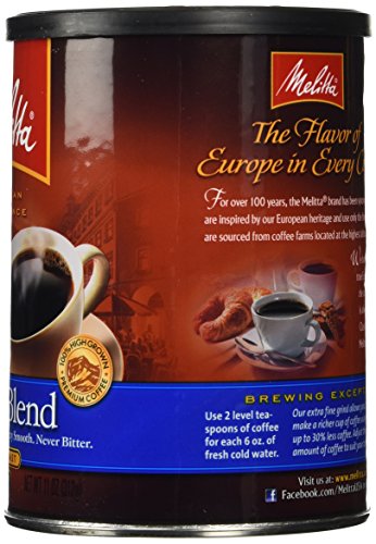Melitta Classic Blend Medium Roast Ground Coffee, 11-Ounce (Pack Of 4)