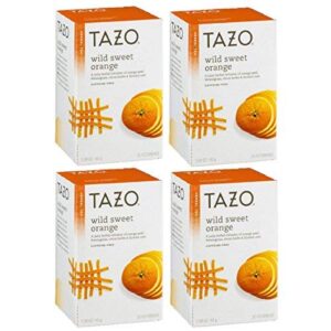 tazo wild sweet orange herbal tea, 20 ct (pack of 4)