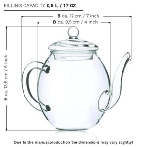 Creano Flowering Tea Gift Set - White Tea – 6 Blooming Tea with 17oz Glass Teapot