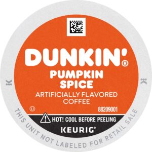 dunkin' pumpkin spice flavored coffee, 60 keurig k-cup pods