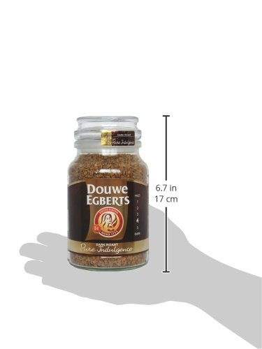 Douwe Egberts Pure Indulgence Instant Coffee in Jar, Dark Roast, 6.7-Ounce, 190 gram