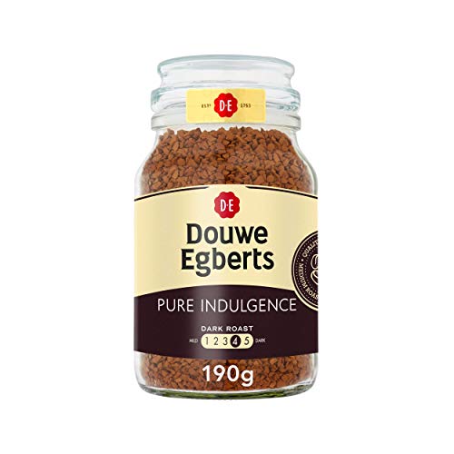 Douwe Egberts Pure Indulgence Instant Coffee in Jar, Dark Roast, 6.7-Ounce, 190 gram