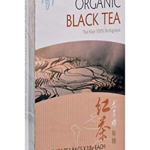 Prince of Peace Organic Black Tea, 100 Tea Bags – 100% Organic Black Tea – Unsweetened Black Tea – Lower Caffeine Alternative to Coffee – Herbal Health Benefits