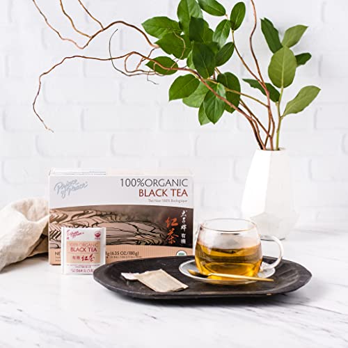 Prince of Peace Organic Black Tea, 100 Tea Bags – 100% Organic Black Tea – Unsweetened Black Tea – Lower Caffeine Alternative to Coffee – Herbal Health Benefits