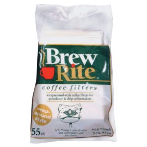 brew rite wrap around percolator coffee filter 55 ct (pack of 2)