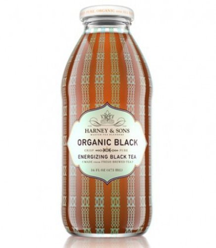 Harney & Sons Organic Black Iced Tea, Glass Bottles (70025), Unflavored, 192 Fl Oz (Pack of 12)