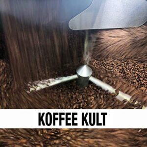 Koffee Kult Eye Cracker Espresso Coffee Beans - Bright, Bold Medium Roast with a Citrus Twist Coffee Crema - Artisan Roasted Fresh 100% Arabica Speciality Grade (Whole Bean, 32oz)